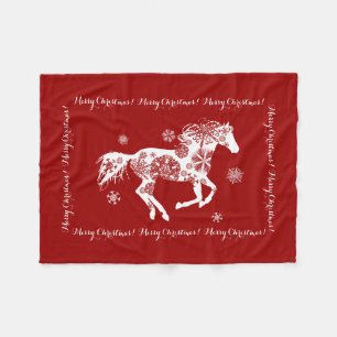 Horse Lover Equestrian Pony Fleece Blanket