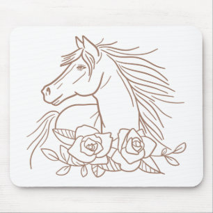 Horse Lover Equestrian Pony Horses Cowgirl Cowboy Mouse Mat