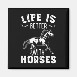 Horse Lover Gift Women Equestrian Girl Horseback R Magnet