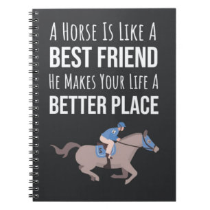 Horse Lover Gifts Equestrian Equine Animal Rider Notebook