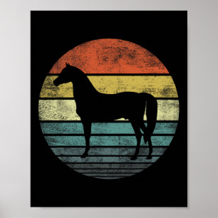 Horse Lover Gifts Horseback Riding Equestrian Retr Poster