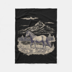 Horse Lover Gifts Women Teen Girls Wild Horse Art Fleece Blanket