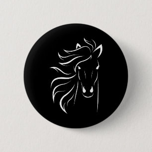 Horse Lover Gifts Womens Equestrian Men Horseback  6 Cm Round Badge