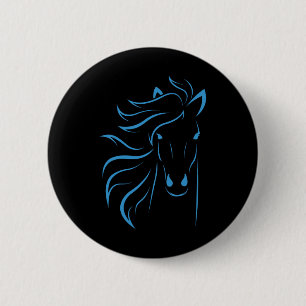 Horse Lover Gifts Womens Equestrian Men Horseback 6 Cm Round Badge