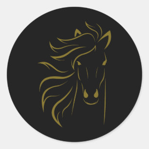 Horse Lover Gifts Womens Equestrian Men Horseback Classic Round Sticker