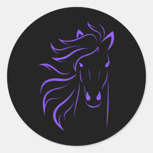 Horse Lover Gifts Womens Equestrian Men Horseback Classic Round Sticker