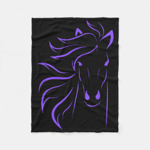 Horse Lover Gifts Womens Equestrian Men Horseback  Fleece Blanket