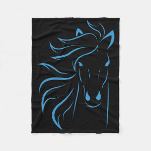 Horse Lover Gifts Womens Equestrian Men Horseback Fleece Blanket
