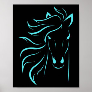 Horse Lover Gifts Womens Equestrian Men Horseback Poster