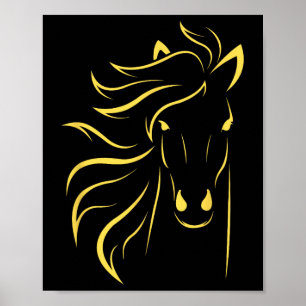 Horse Lover Gifts Womens Equestrian Men Horseback Poster