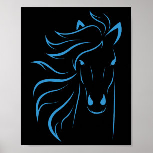 Horse Lover Gifts Womens Equestrian Men Horseback Poster