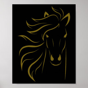 Horse Lover Gifts Womens Equestrian Men Horseback Poster