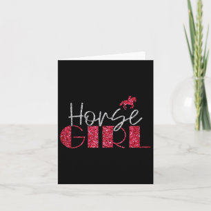 Horse Lover Girl Love Ride Horses Equestrian Horse Card