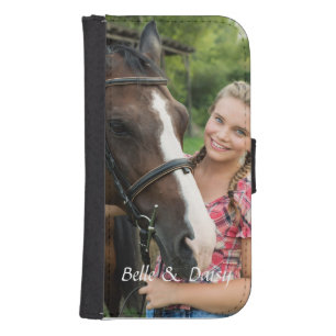 Horse Lover Girl Own Photo Wallet Case