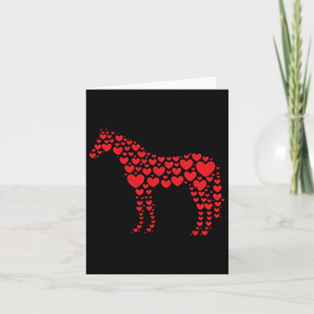Horse Lover Heart Gift Horseback Rider &amp; Ridin Card (Front)