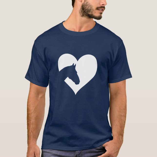 Horse Lover Heart Valentines Day For Girls Women M T-Shirt (Front)
