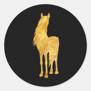 Horse Lover Horseback Riding Equestrian Birthday O Classic Round Sticker