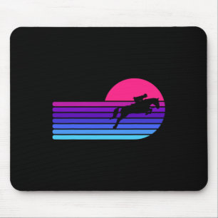 Horse Lover Horseback Riding Equestrian Retro Suns Mouse Mat