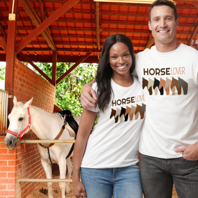 Horse Lover horses head silhouettes T-Shirt (Creator Uploaded)