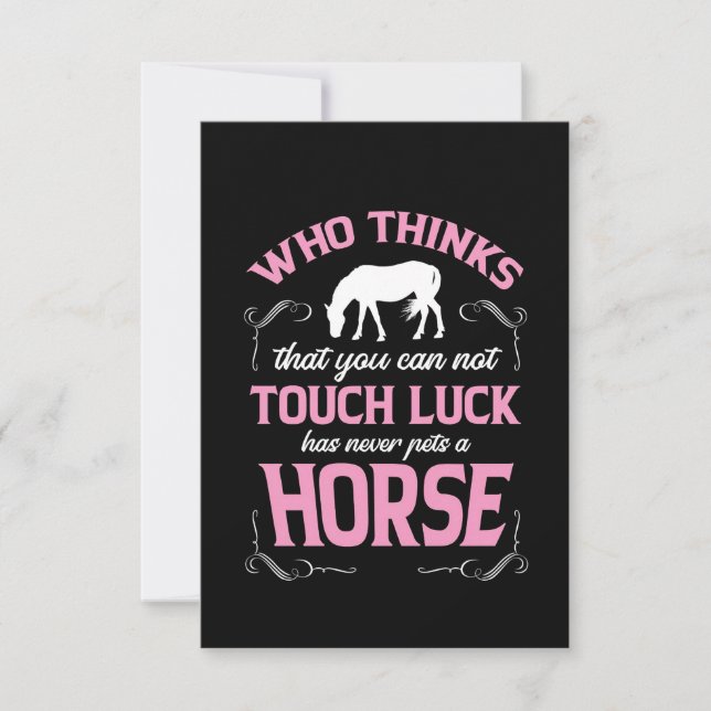 Horse Lover I Have A Horse Thank You Card (Front)
