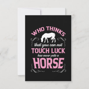Horse Lover I Have A Horse Thank You Card