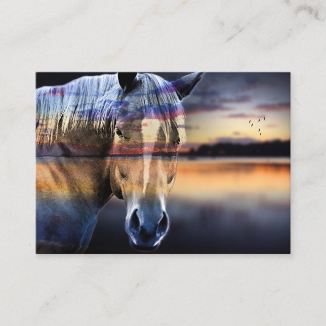 Horse Lover Misticall Horse Business Card (Front)
