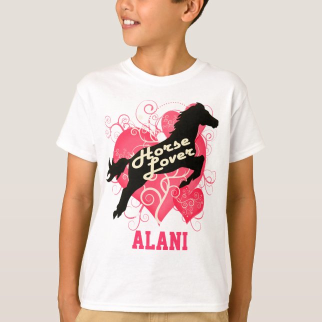 Horse Lover Personalised Alani T-Shirt (Front)
