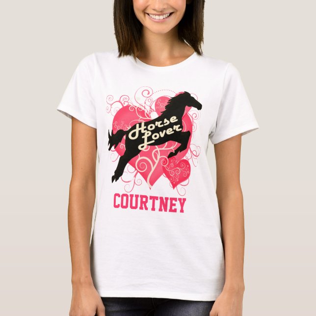 Horse Lover Personalised Courtney T-Shirt (Front)