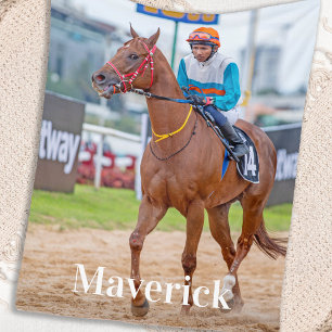 Horse Lover Personalised Equestrian Pet Photo Fleece Blanket