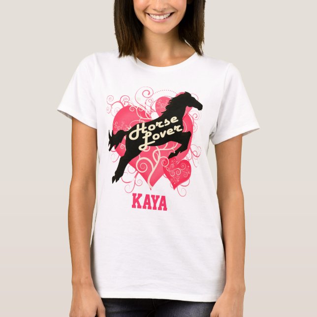 Horse Lover Personalised Kaya T-Shirt (Front)