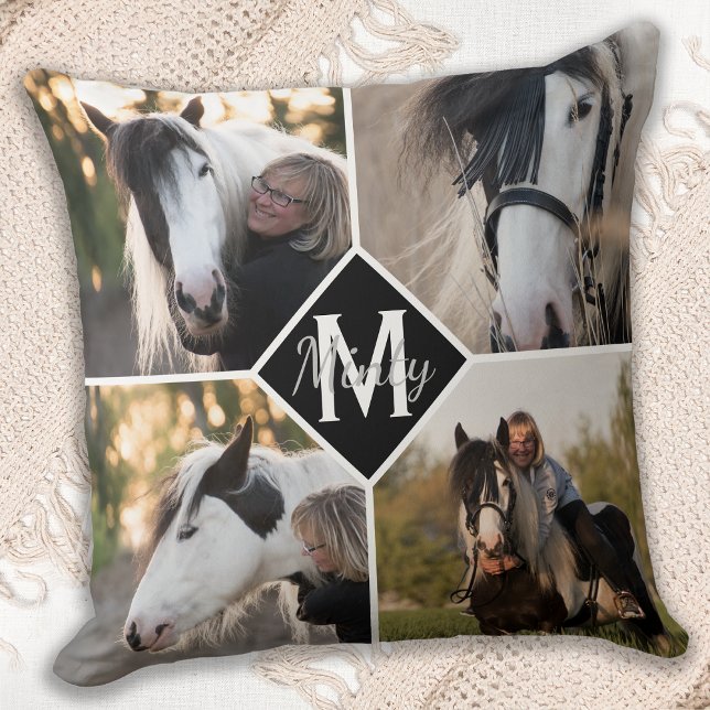 Horse Lover Photo Collage Cushion (Creator Uploaded)