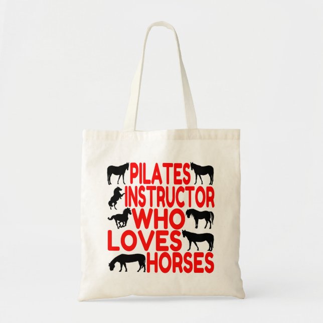 Horse Lover Pilates Instructor Tote Bag (Front)