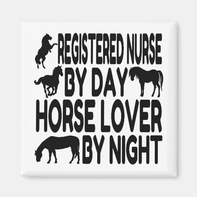 Horse Lover Registered Nurse Magnet (Front)