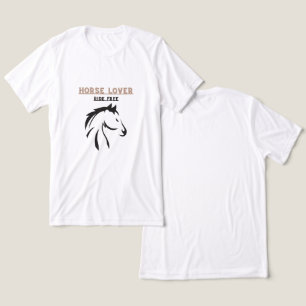 Horse Lover Ride Free Minimalist Horse Head Design Tri-Blend Shirt