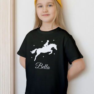 Horse lover riding own name kids gift T-Shirt