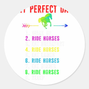 Horse Lover Shirt Horseck Riding Horse Lover Gifts Classic Round Sticker