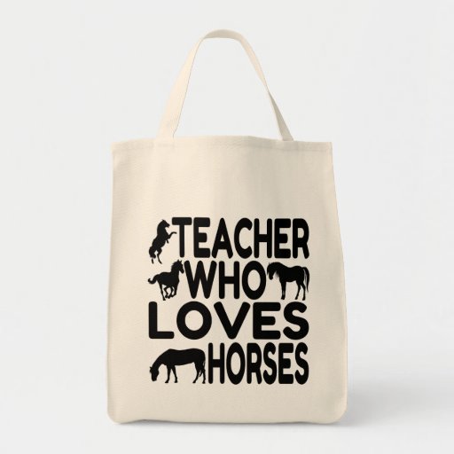 Image of Horse Lover Teacher Tote Bag
