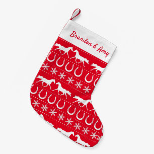 Horse Lover Ugly Christmas Jumper Red Small Christmas Stocking