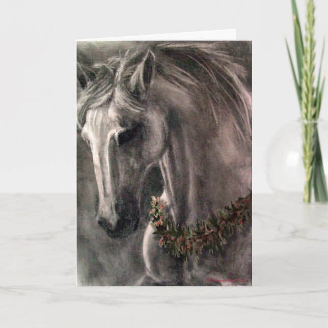 Horse Lovers Christmas Holiday Card (Front)