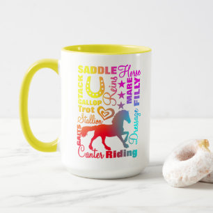 Horse Lovers Colourful Cute Mug