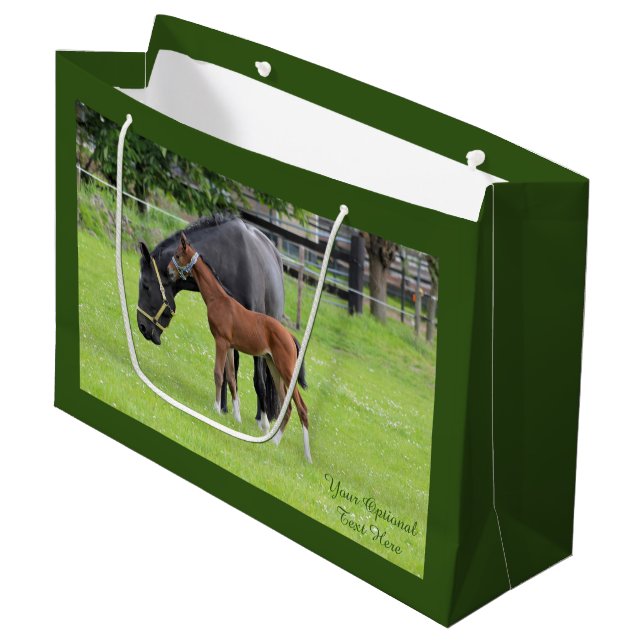 Horse Lover's custom gift bag (Front Angled)