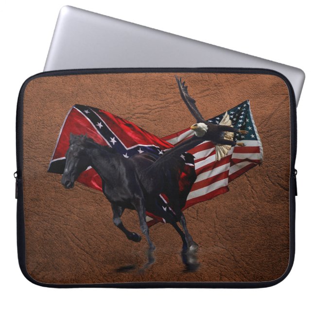 Horse-lover's Equine Animal-lover's Gift Laptop Sleeve (Front)
