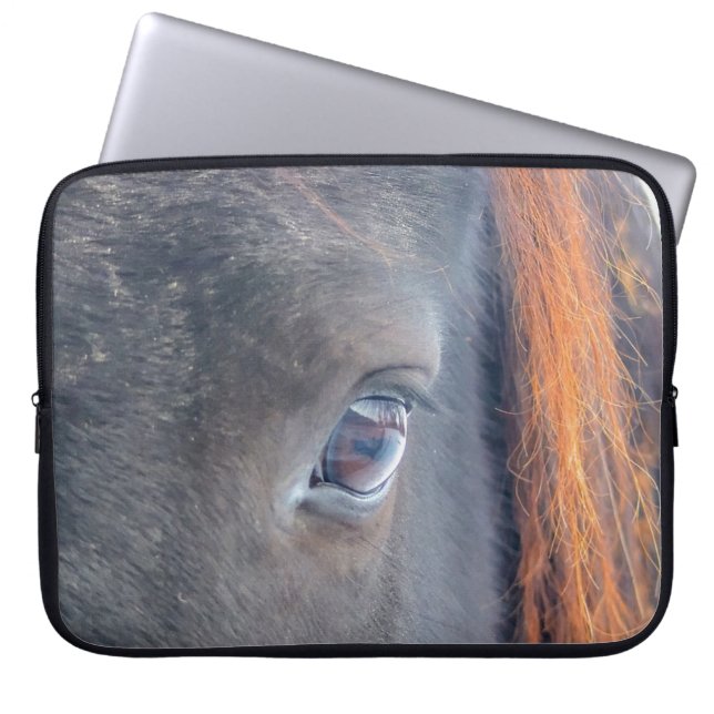 Horse-lover's Equine Animal-lover's Gift Laptop Sleeve (Front)