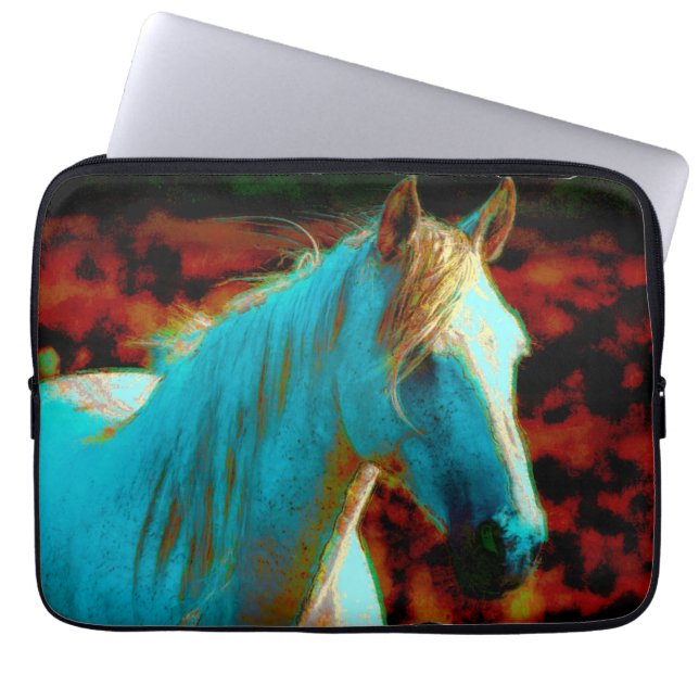 Horse-lover's Equine Animal-lover's Gift Laptop Sleeve (Front)