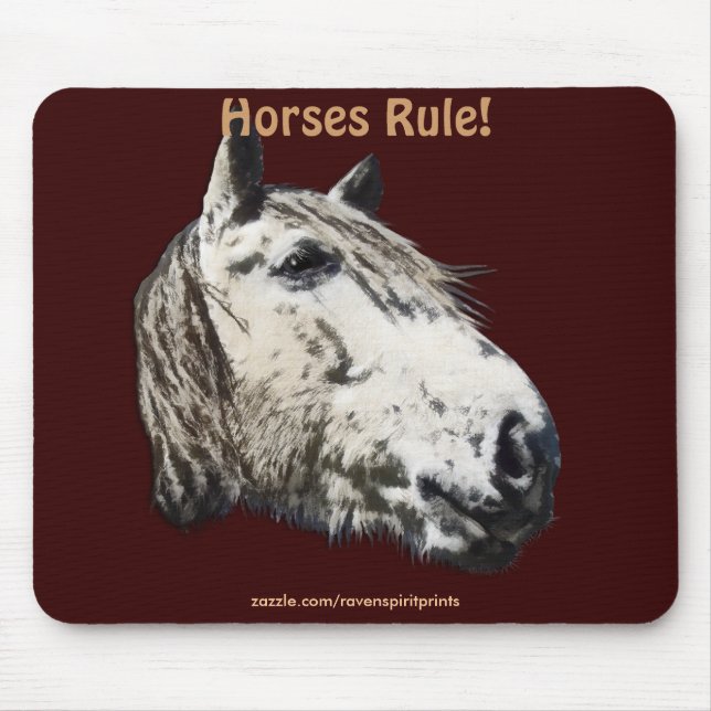 Horse-lover's Equine Animal-lover's Gift Mouse Mat (Front)