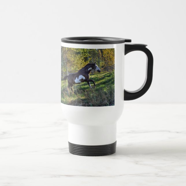Horse-lover's Equine Photo on a BC Ranch Travel Mug (Right)