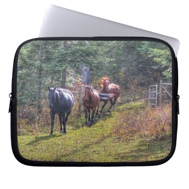 Horse-lovers Equine Ranch Horse Photo Laptop Sleeve (Front)