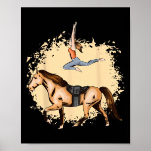 Horse Lovers Horseck Riding Trick Equestrian Saddl Poster