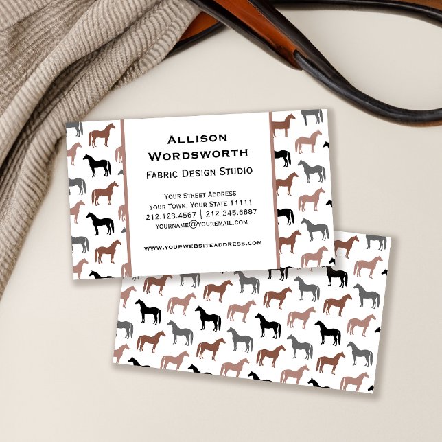 Horse Lover's Pattern Business Card (Creator Uploaded)