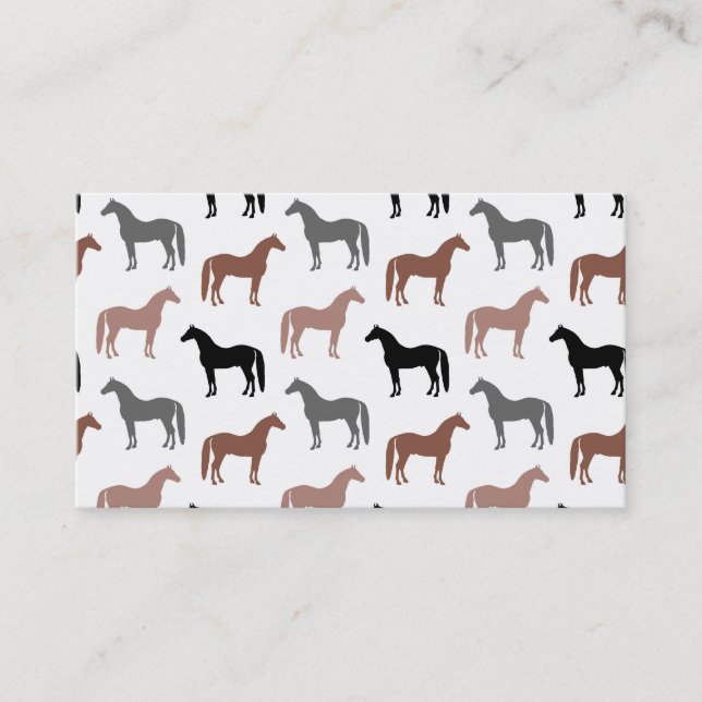 Horse Lover's Pattern Business Card (Front)